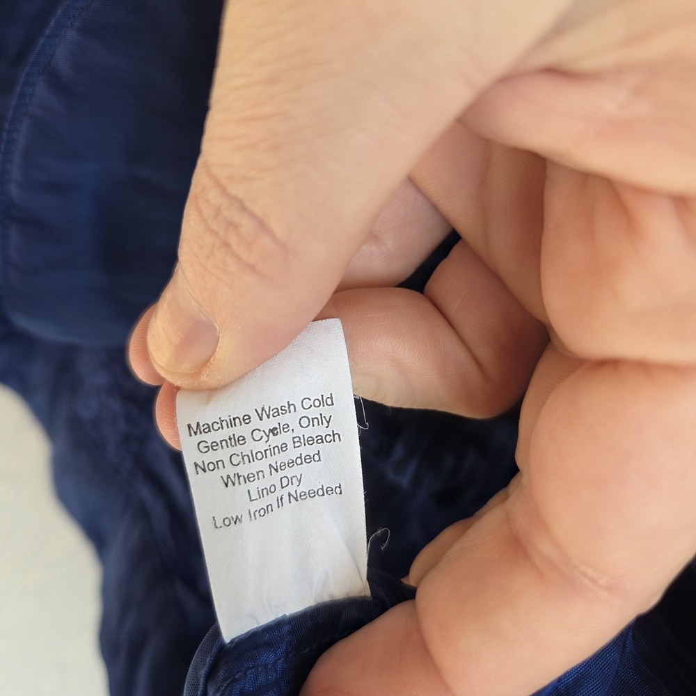 Vtg A La Carte Womans L Top Shacket Button Down Blue Boho Paisley‎ Embroidered - Picture 7 of 9